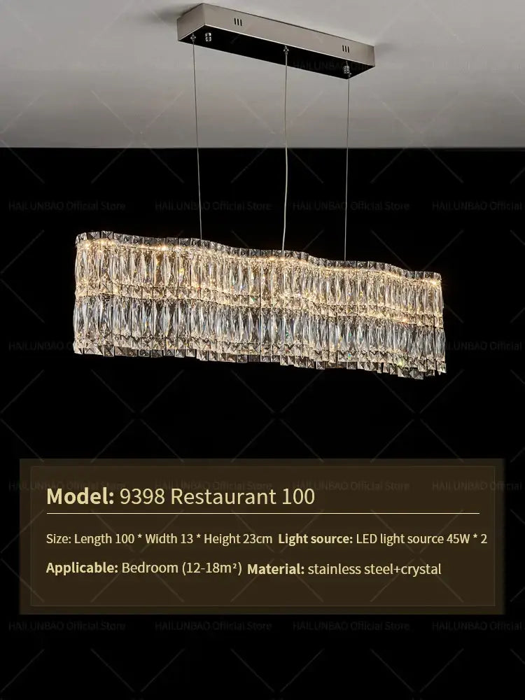 Decorbites crystal luxe multi-tiered gold chandelier living room light