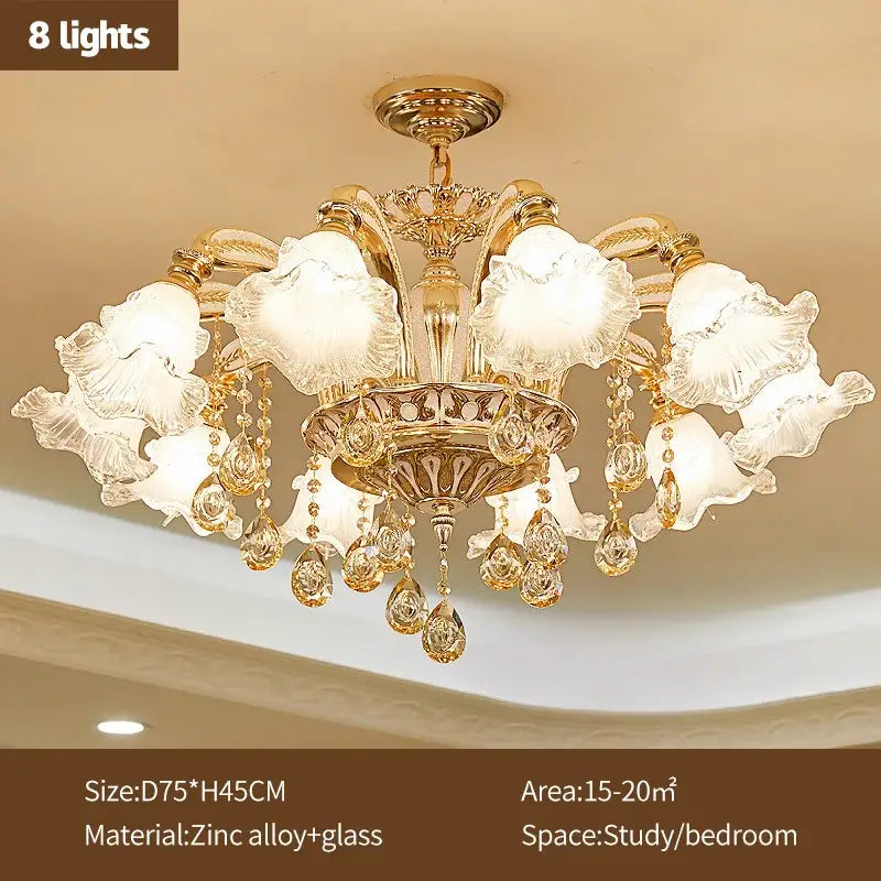 Modern gold crystal luxury ceiling chandelier for living room