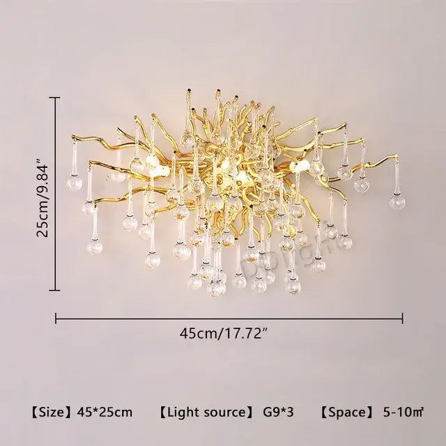 Modern gold crystal luxury ceiling chandelier for dining room
