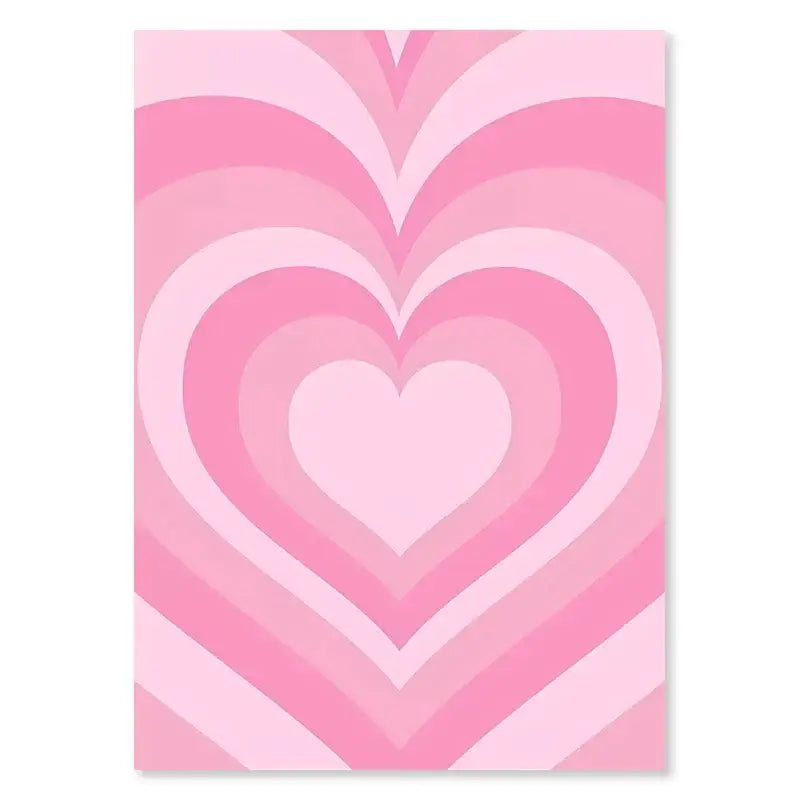 Danish pastel pink & yellow peace sign flower canvas bedroom wall art