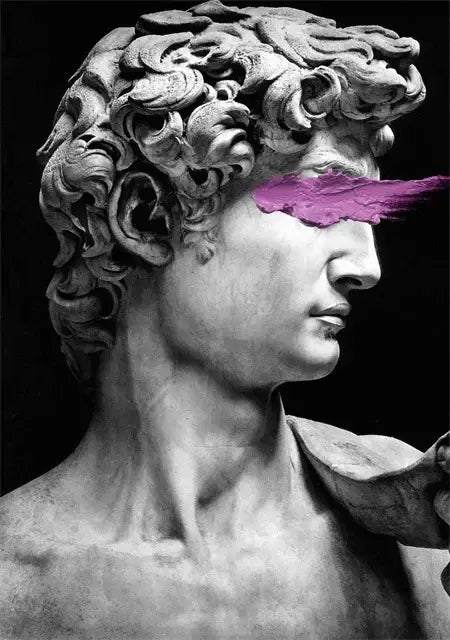 Classical david graffiti art canvas print bedroom wall decor
