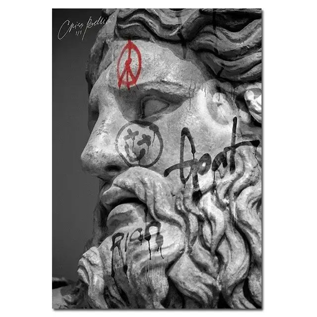 Classical david graffiti art canvas print bedroom wall decor