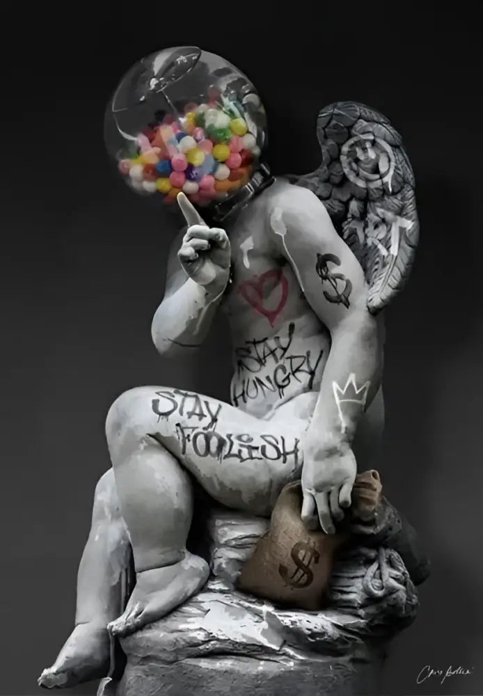 Classical david graffiti art canvas print bedroom wall decor