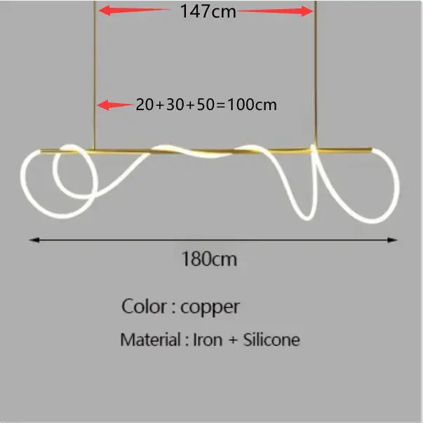 Modern gold nordic hose led ceiling chandelier for living room