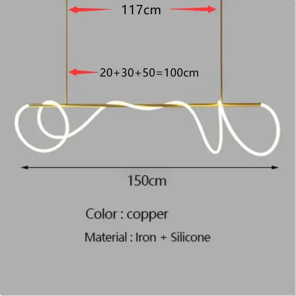 Modern gold nordic hose led ceiling chandelier for living room