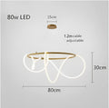 Modern gold nordic hose led ceiling chandelier for living room