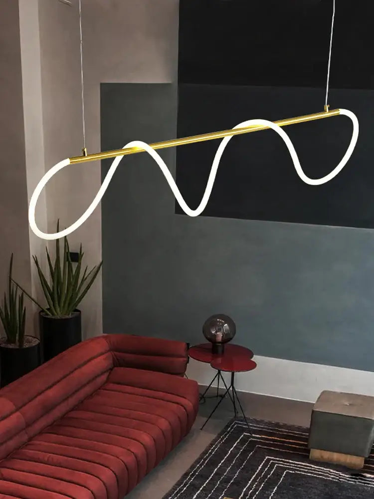 Modern gold nordic hose led ceiling chandelier for living room