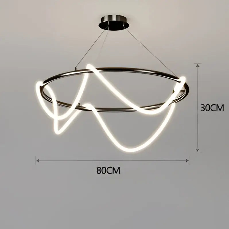 Modern gold nordic hose led ceiling chandelier for living room