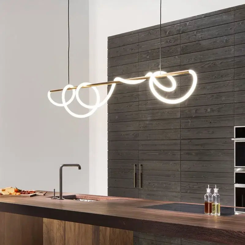 Modern gold nordic hose led ceiling chandelier for living room