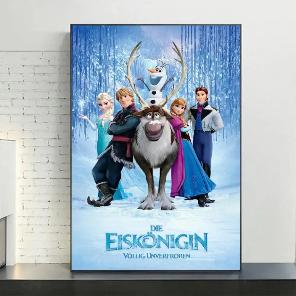 Pink floral disney frozen elsa canvas diamond painting bedroom art