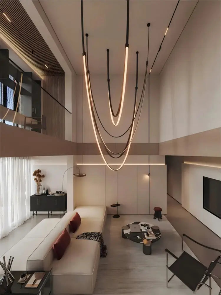 Minimalist metallic flexible leather belt wall lamp bedroom light