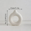 Modern black donut shape flower vase set living room decor