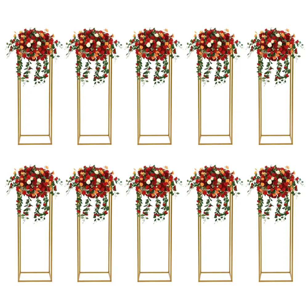 Elegant gold wedding flower stand 10 piece wedding flower set