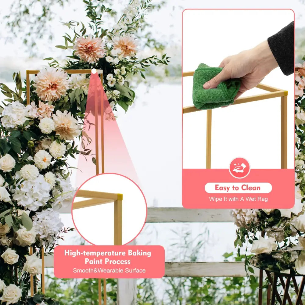 Elegant gold wedding flower stand 10 piece wedding flower set