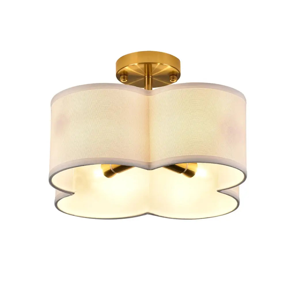 Elegant gold 4-light ceiling light fixture for bedroom