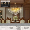 Elegant gold crystal chandelier for living room aluminum pendant