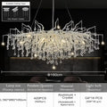 Modern chrome branching crystal chandelier living room lamp package