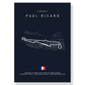 Modern blue and white paul ricard imola track canvas bedroom art