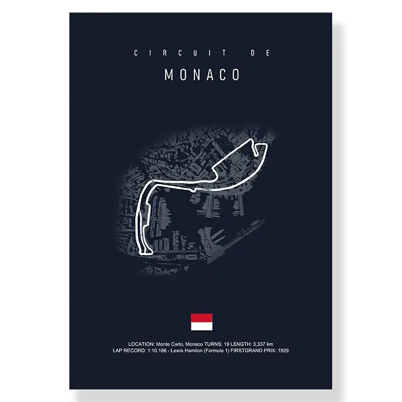 Imola race track canvas art blue and white poster living room decor