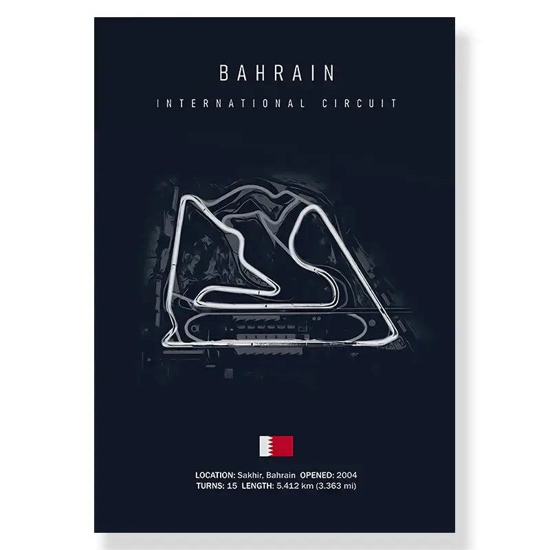 Bahrain international track circuit canvas wall art living room