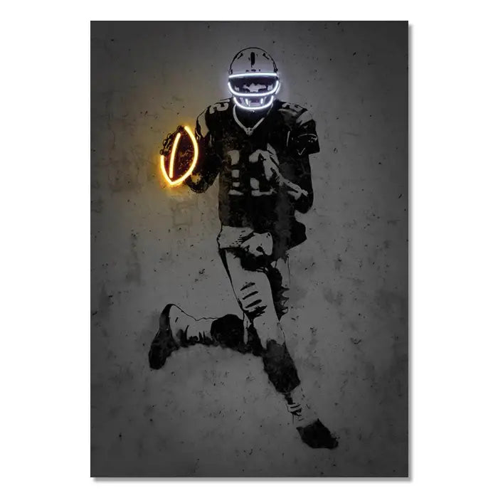 Modern basketball neon wall art print bedroom modern home decor