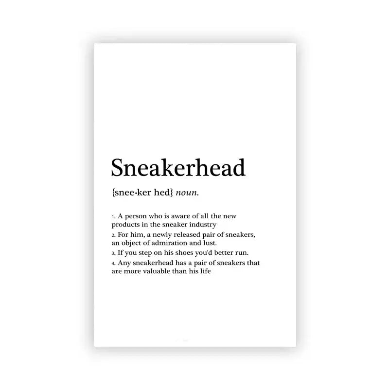 Colorful sneaker box canvas wall art bedroom minimalist poster