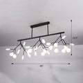 Modern black firefly pendant light dining room 110v-120v chandelier