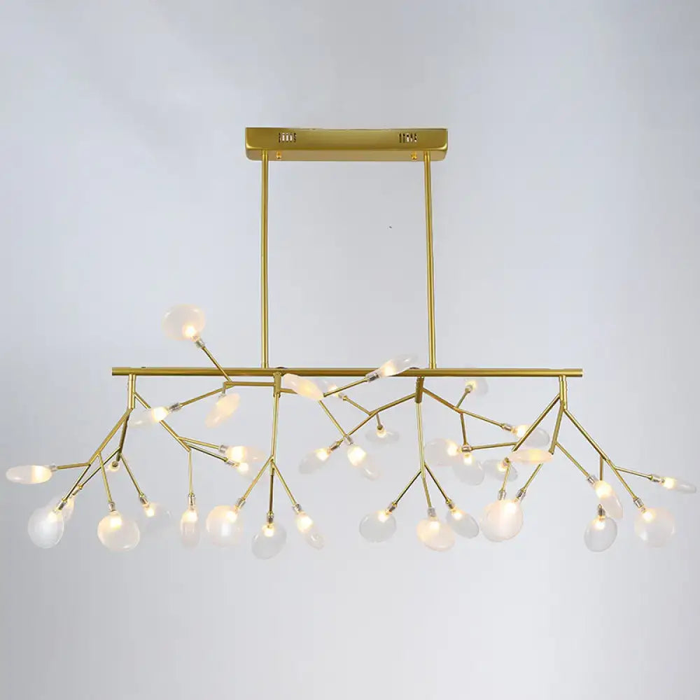 Modern gold firefly led island pendant light for dining room
