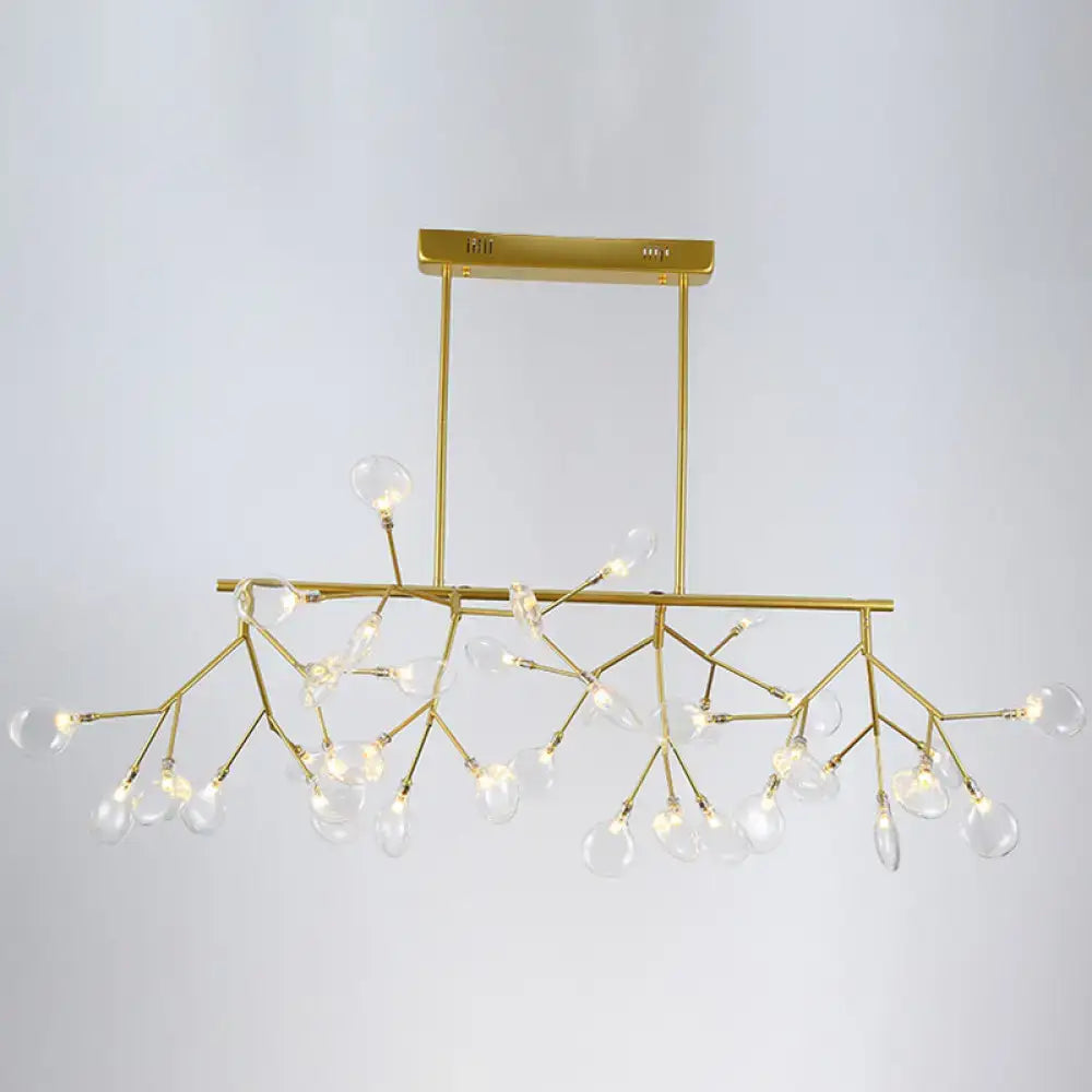 Modern gold firefly led island pendant light for dining room
