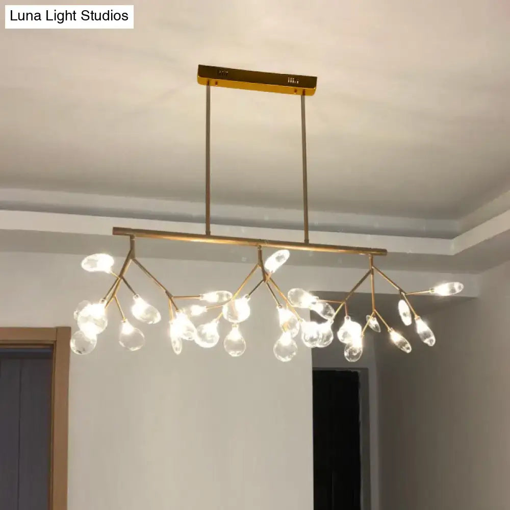 Modern gold firefly led island pendant light for dining room