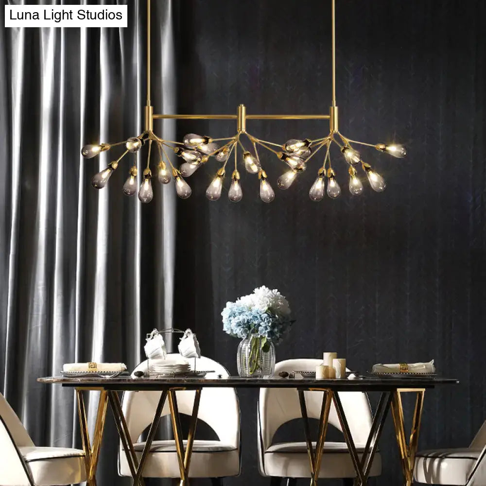 Postmodern brass finish firefly suspension light dining room chandelier