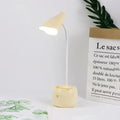 Flexible cream led desk lamp bedroom light in white pink blue