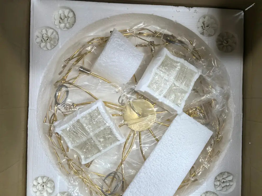 Modern french white flower ceramic chandelier dining room light