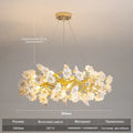 Modern french white flower ceramic chandelier dining room light