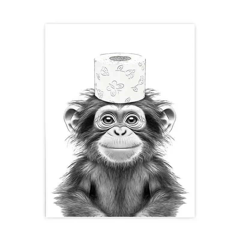 Funny boxer dog in towel bathroom wall art canvas print