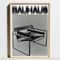 Geometric bauhaus abstract canvas black & white living room wall art