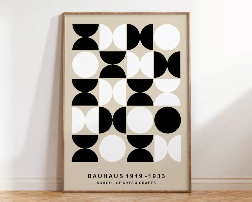 Geometric bauhaus canvas poster – living room wall art