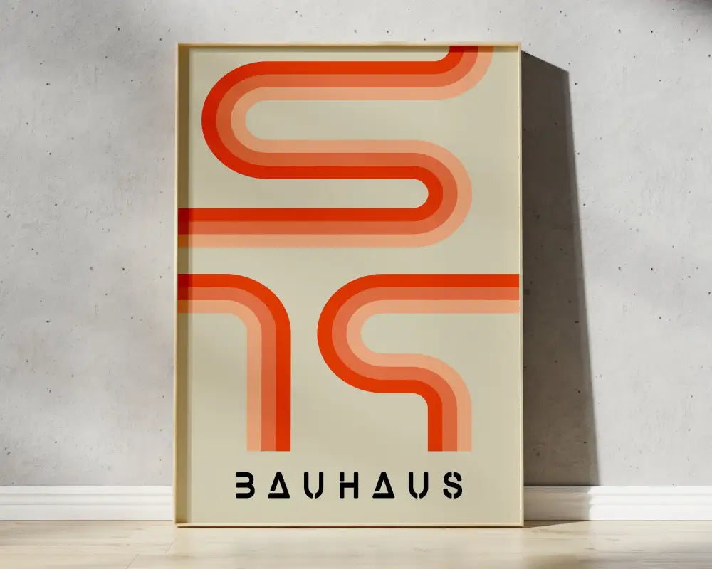 Geometric bauhaus canvas poster – living room wall art