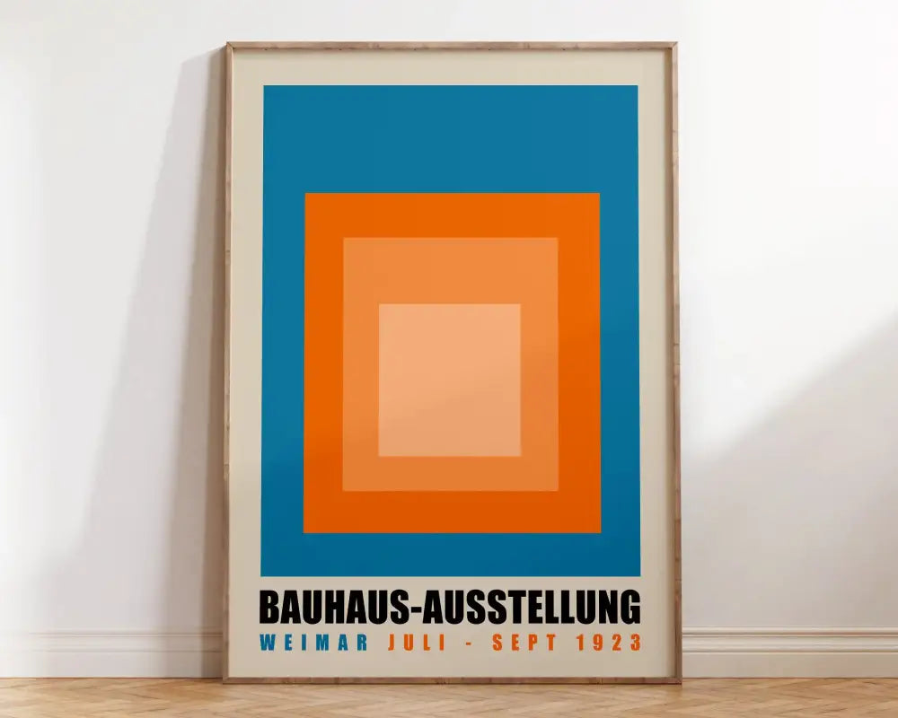 Geometric bauhaus canvas poster – living room wall art
