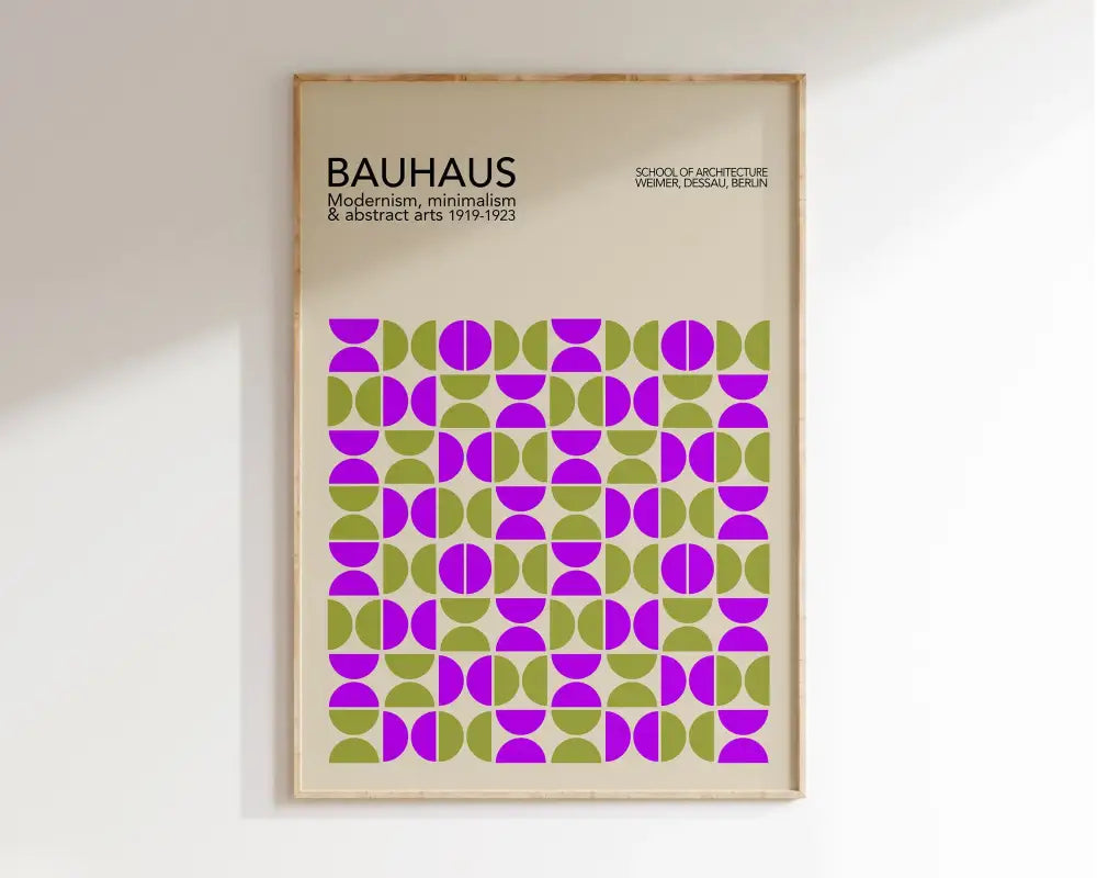 Geometric bauhaus canvas print – living room modern wall art