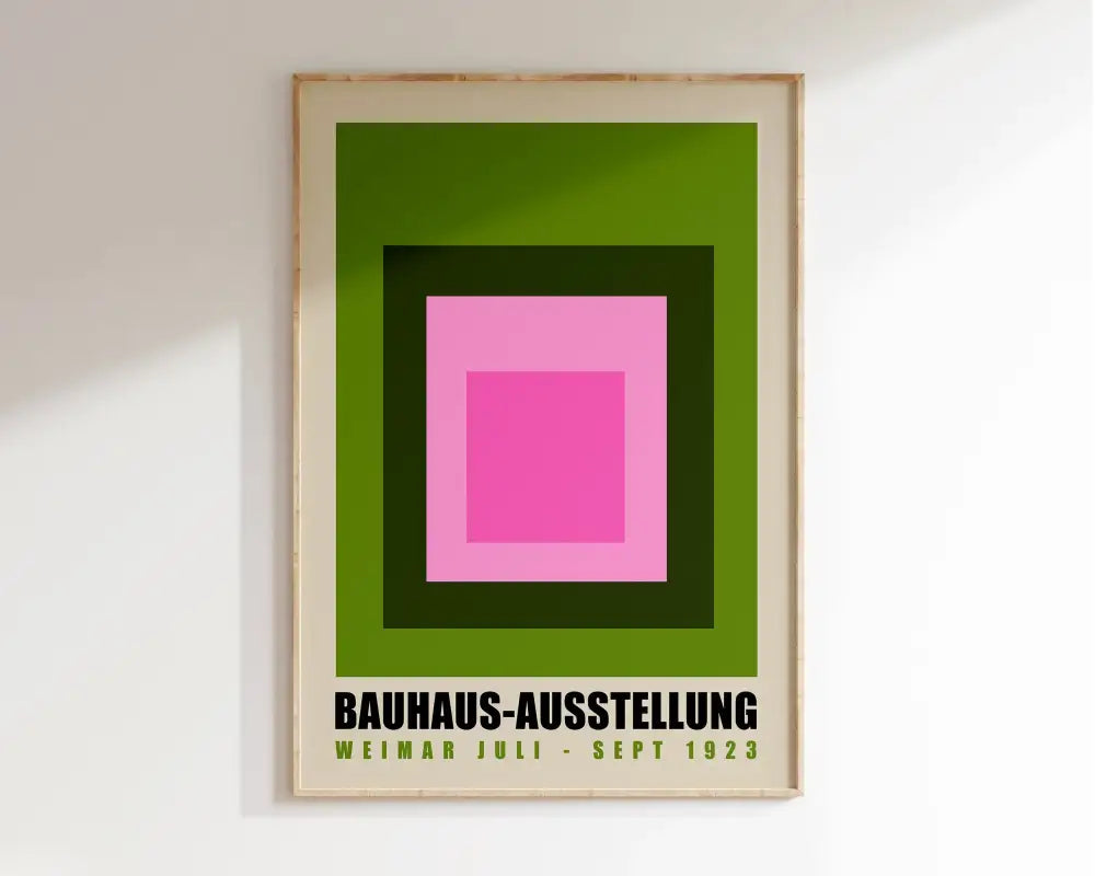 Bauhaus black & white geometric canvas wall art for living room