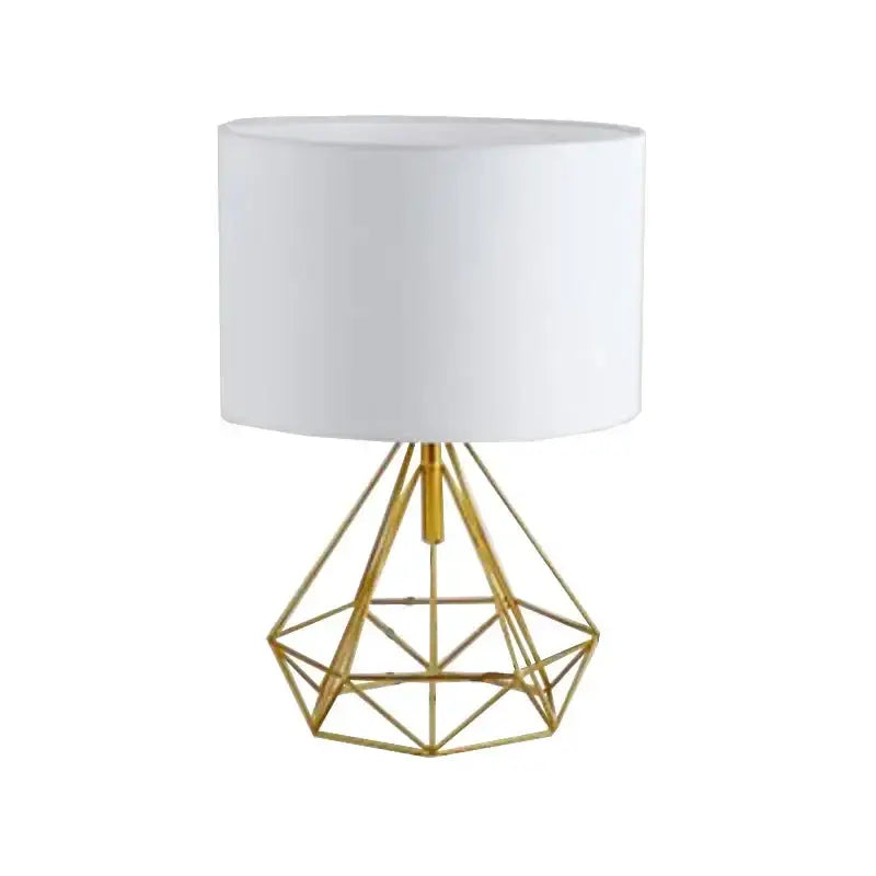Decorbites geometric gold desk lamp black bedroom table light