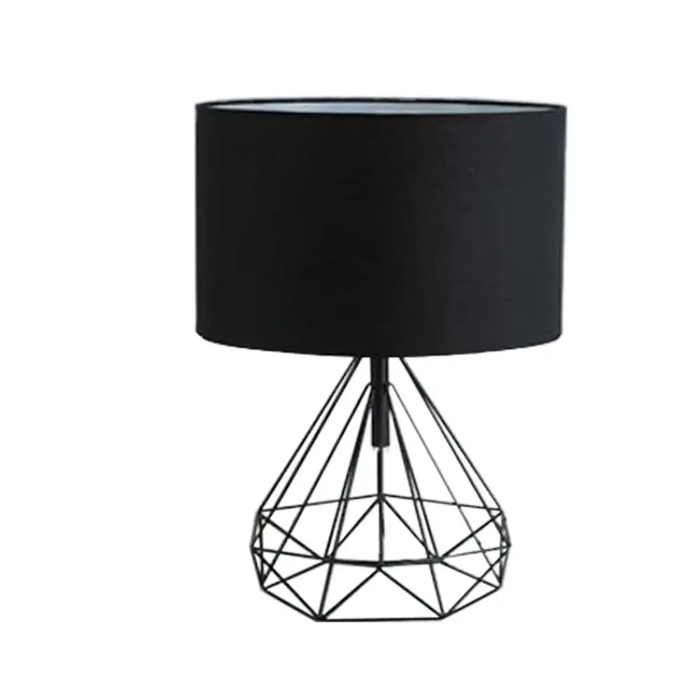 Decorbites geometric gold desk lamp black bedroom table light
