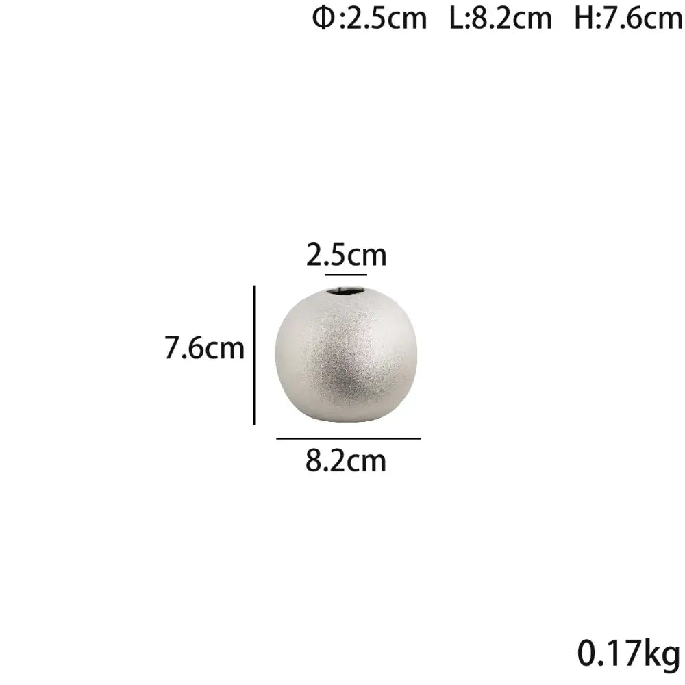 Decorbites geometric gold & silver spherical ceramic vases living room