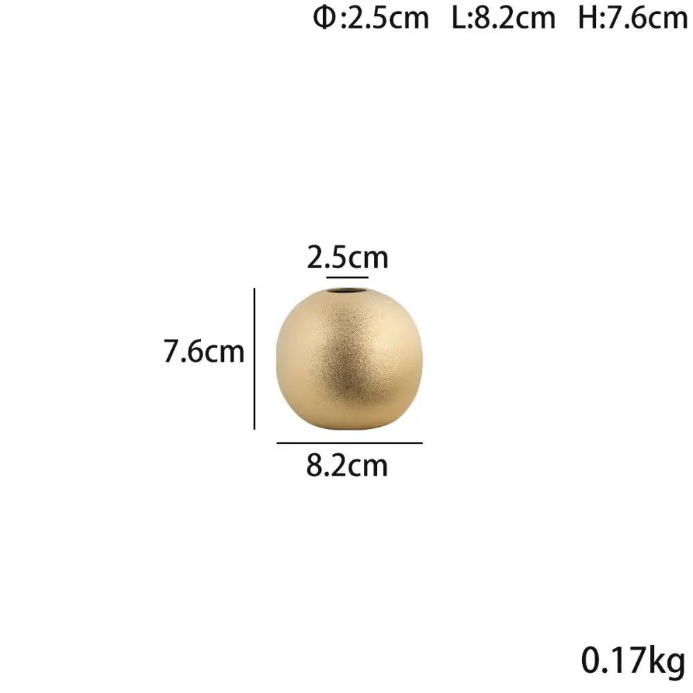 Decorbites geometric gold & silver spherical ceramic vases living room