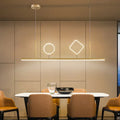 Modern geometric gold island pendant kitchen light warm white 110v-120v