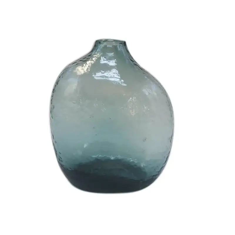 Geometric zen glass single flower vase amber living room set of 2