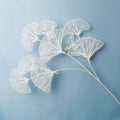 Modern light blue ginkgo leaf branch artificial flowers living room