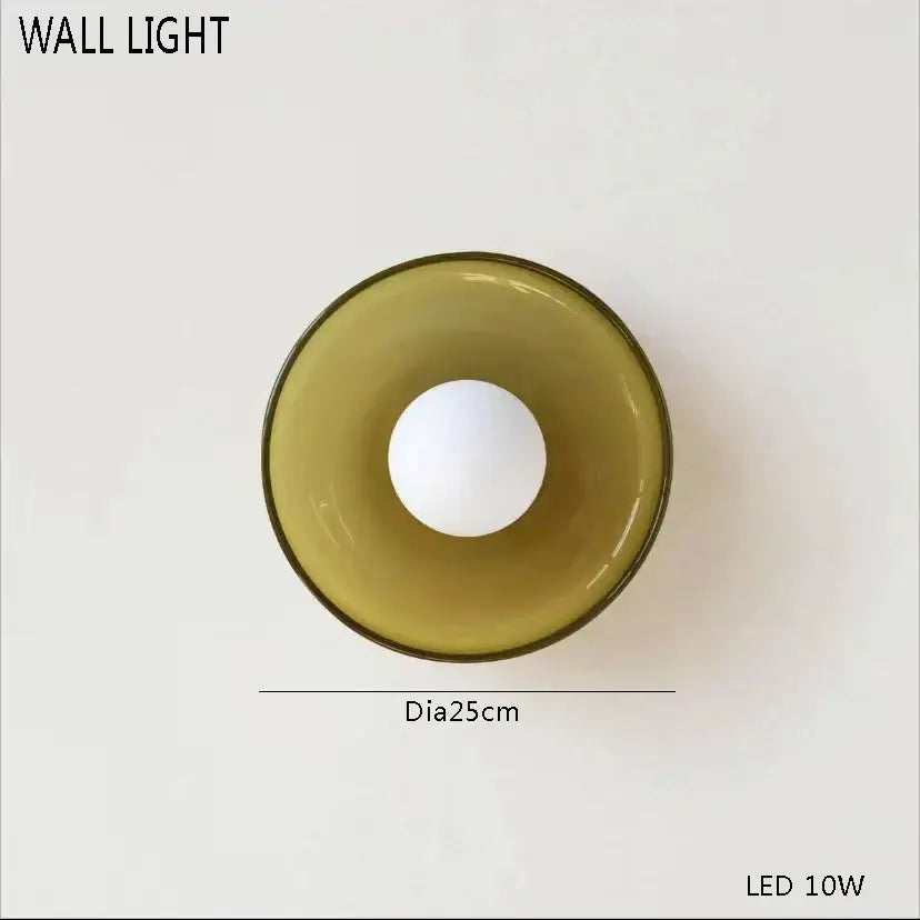 Sleek amber green led table lamp for bedroom decor