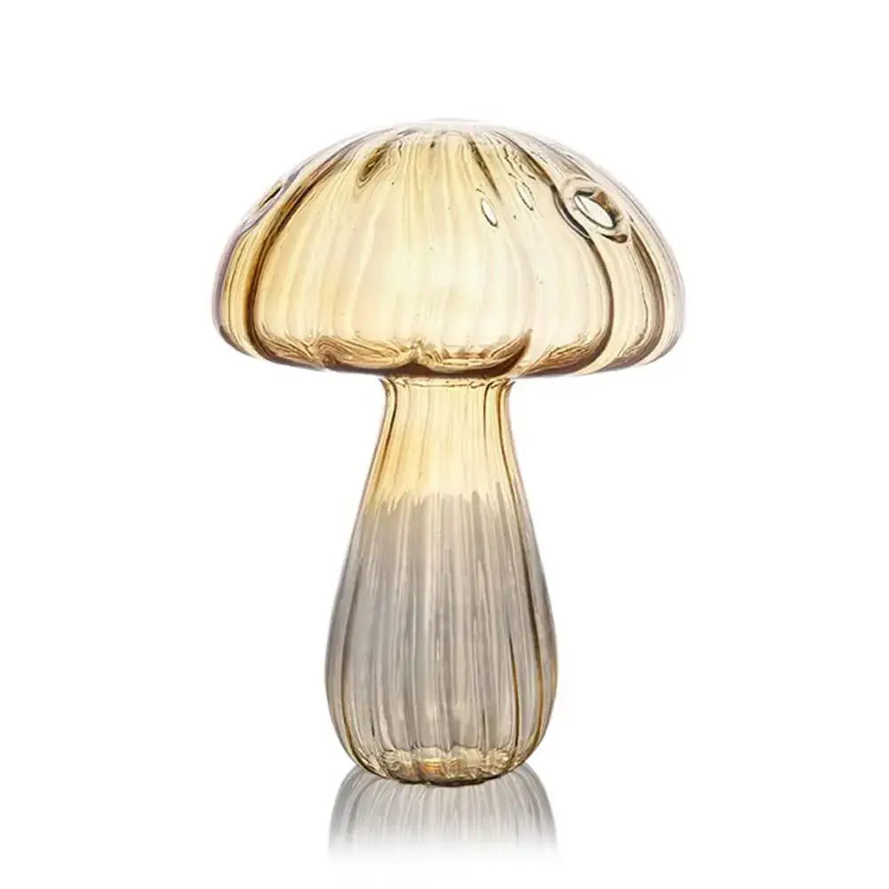 Mushroom ribbed glass aromatherapy vase living room decor